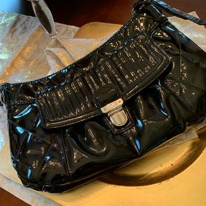 Black patent leather bag
